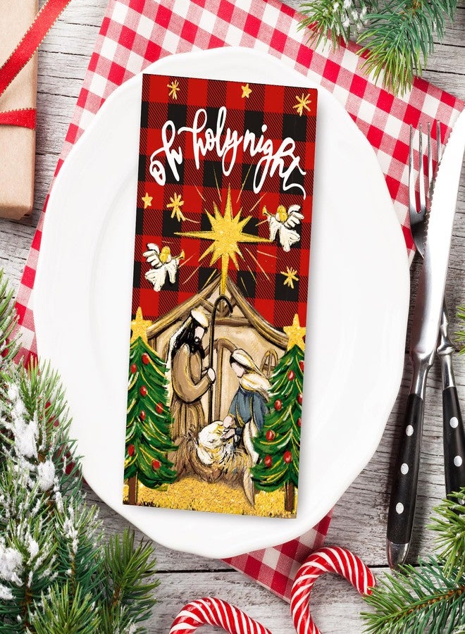 JarThenaAMCS مناديل جارثينا إيه إم سي إس، ١٠٠ قطعة، مناديل ورقية حمراء وسوداء منقوشة، للاستخدام مرة واحدة، مثالية لحفلات أعياد الميلاد، العشاء، وتزيين طاولة الطعام في المنزل. - Image 3